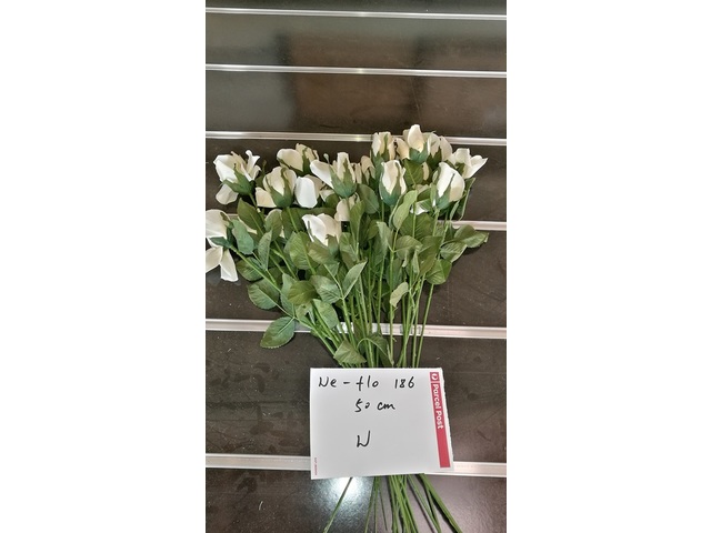 10Pcs White Flower 50cm Long we-flo186 10Pcs White Flower 50cm Long we-flo186