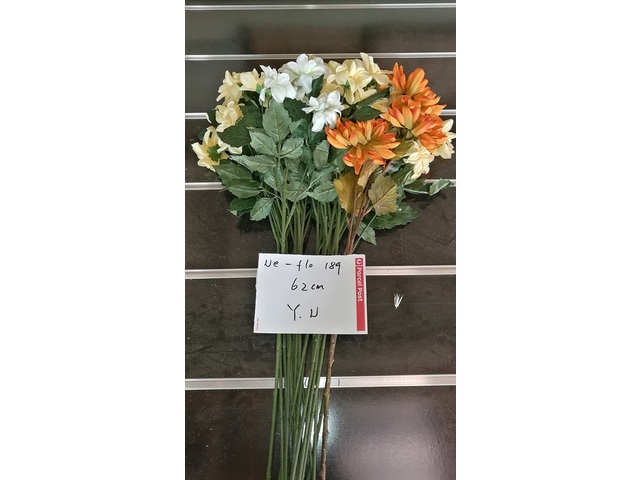 10Pcs Yellow White Orange Flower 62cm Long we-flo189 10Pcs Yellow White Orange Flower 62cm Long we-flo189