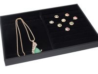 1Pc Velvet Ring Necklace Display Case Jewelry Holder 2 Fuction