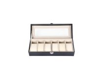 1X Watch Storage Display Case 6 Compartment w/Cover