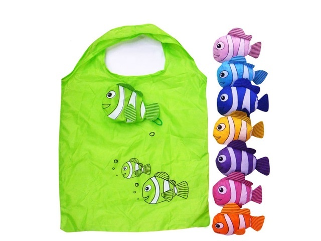 10X Clown Fish Foldable Shopping Shoulder Bags Mixed - Click Image to Close