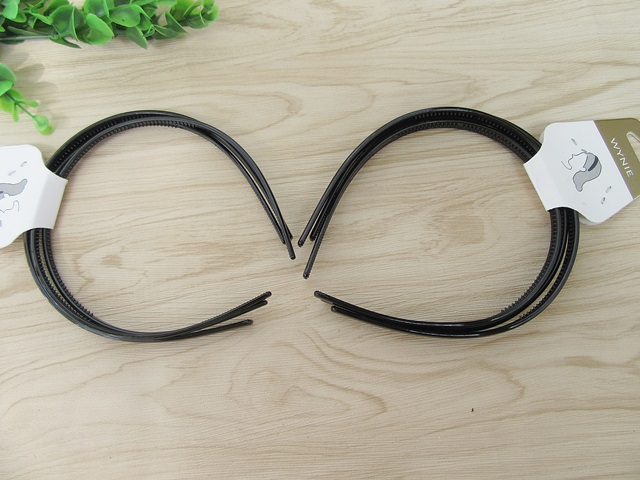 12Pcs New Black Headbands Hair Band Hair Hoop 8mm - Click Image to Close