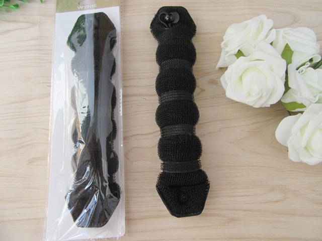 12Pcs Black Donut Hair Disk Maker Tool Device Bun Hairstyling To 12Pcs Black Donut Hair Disk Maker Tool Device Bun Hairstyling To