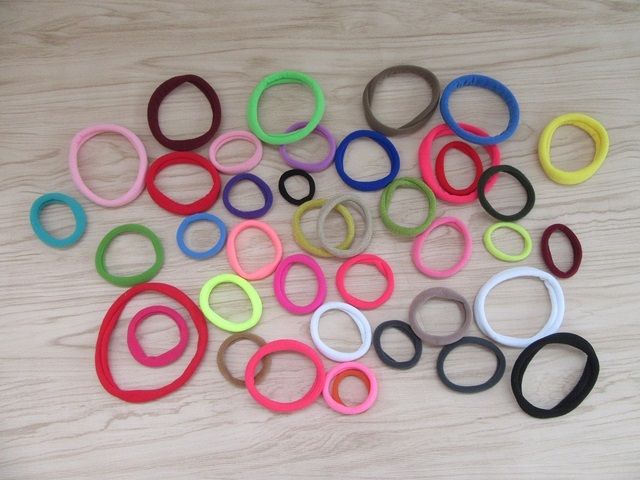 90Pcs Elastic Hair Tie Hair Elastic 3cm-9cm Assorted - Click Image to Close