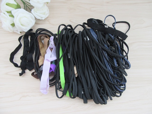 95Pcs Elastic Hair Tie Scrunchies Assorted Design Hair Elastic