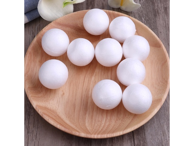 100Pcs Polystyrene Foam Ball Decoration Craft for DIY 57mm - Click Image to Close