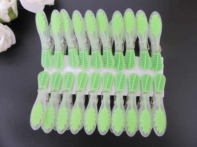 20Pcs Green Laundry Wash Clamps Hang Pins Clips Clothes Pegs - Click Image to Close