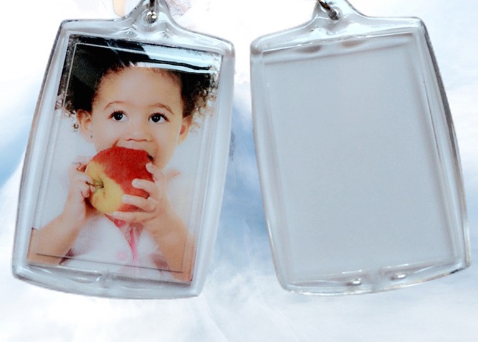 100X Clear Photo-Frame Key Rings 60x40mm - Click Image to Close