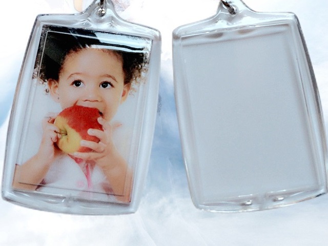 100X Clear Photo-Frame Key Rings 60x40mm - Click Image to Close