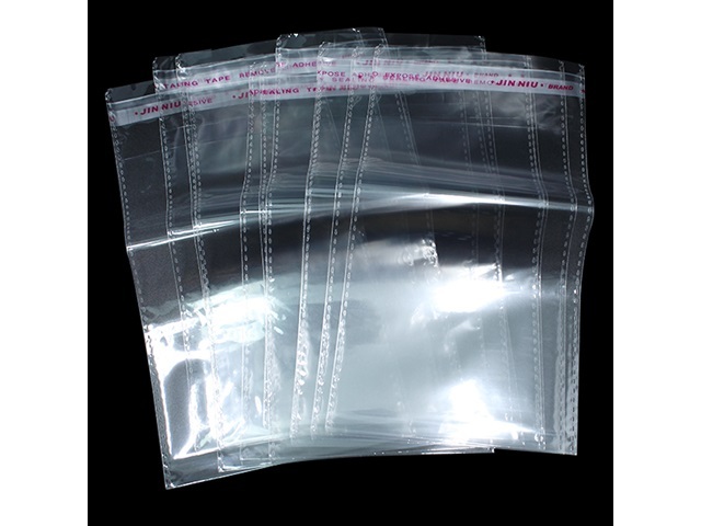 500 Clear Self-Adhesive Seal Plastic Bags 42x26cm - Click Image to Close