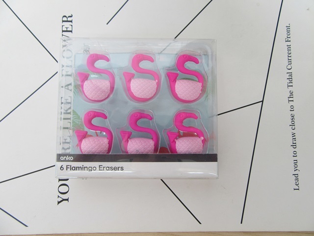 20Pack x 6Pcs New Pink Flamingo Erasers Retail Package 20Pack x 6Pcs New Pink Flamingo Erasers Retail Package