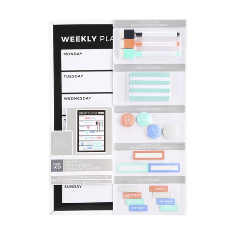 1Set Magnetic Weekly Planner Dry Erase Mount Notepad Magnet Note - Click Image to Close