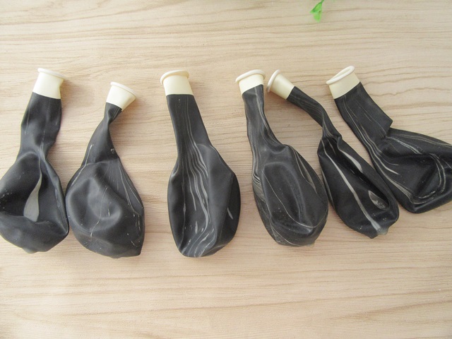 12Packet x 6pcs Black & White Agate Latex Marble Balloons - Click Image to Close