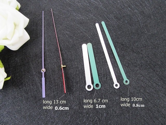 100Sets Clock Time Hands Hour Minute Second Hand White & Red 100Sets Clock Time Hands Hour Minute Second Hand White & Red