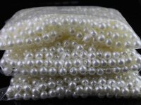 2500 White Round Simulate Pearl Loose Beads 6mm