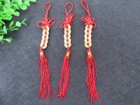 10X Chinese Feng shui 5-Emperor Coins with Tassel For Wealth