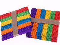 500 Art Wooden Craft Stick Paddle Pop Natural Wood Mixed Color f