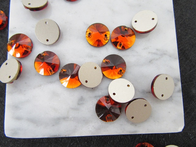 112Pcs Glue Sew Stitch On Flat Back Round Rhinestone Gems 14mm - 112Pcs Glue Sew Stitch On Flat Back Round Rhinestone Gems 14mm -