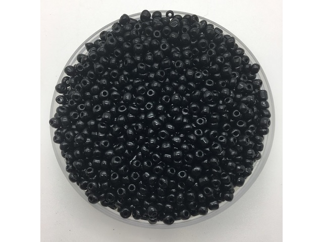 1Bag X 5000Pcs Opaque Glass Seed Beads - Black