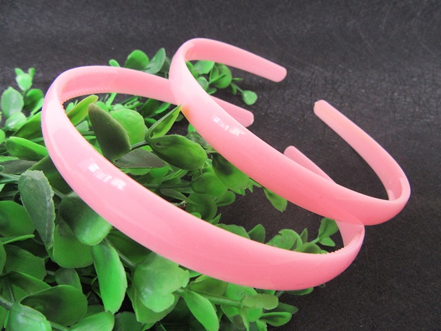 20X Pink Hairbands Hair Clips Craft for DIY 12MM - Click Image to Close