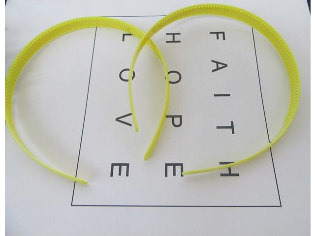 20Pcs Yellow Headbands Hair Clips Craft for DIY 12MM 20Pcs Yellow Headbands Hair Clips Craft for DIY 12MM