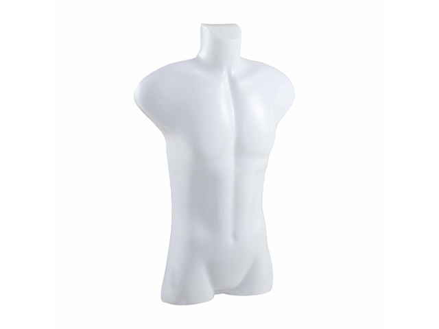 5X New White Male Torso Mannequins w/Hanging Hook
