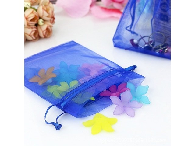 98 Blue Drawstring Jewelry Gift Pouches 22x16cm