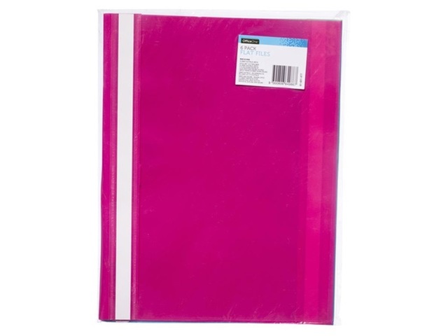 5Pkts x 6Pcs A4 PP Folder Flat Files Mixed Color