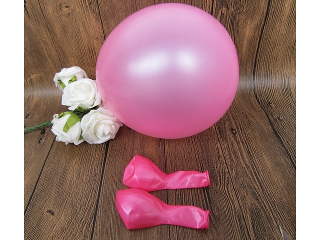 100 Pearl Pink Natural Latex Balloons 30cm