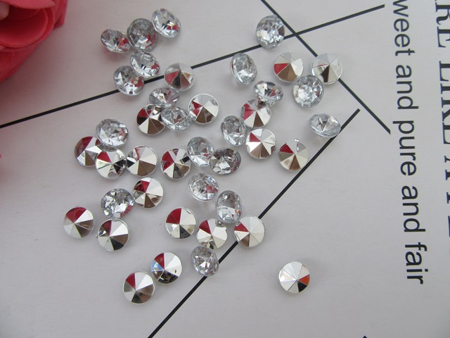 1000 Diamond Confetti 10mm Wedding Party Table Scatter-Clear - Click Image to Close