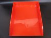 1Pc HQ ABS Plastic Orange Multifit Document Tray Office Use 1Pc HQ ABS Plastic Orange Multifit Document Tray Office Use