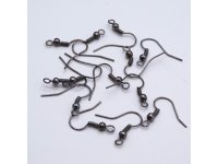 1000Pcs Gunblack Color Ear Wire Hooks W/Bead Coil 1000Pcs Gunblack Color Ear Wire Hooks W/Bead Coil