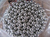 1700Pcs Silver Plastic Round Beads Spacer Beads 8mm Dia.