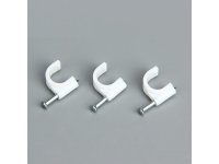 12Pkts X 6Pcs Cable Clips Flat Clips Cable Fixer 20mm Retail Pac