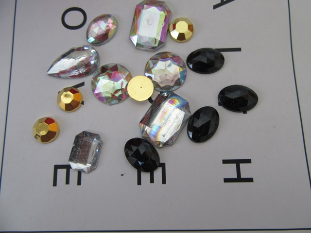 2Pkts X 180Grams Flatback Rhinestones 10-16mm Retail Package - Click Image to Close