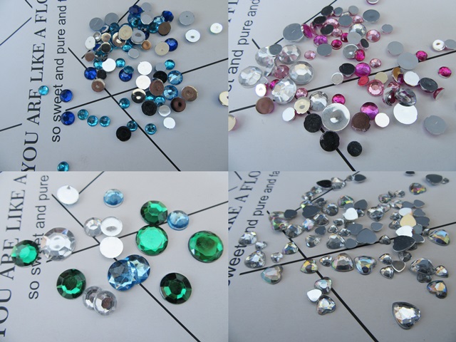 29Packets Plastic Flatback Rhinestones Assorted Retail Package - Click Image to Close