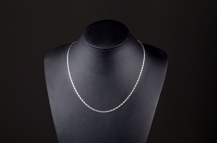 5Pcs Silver Finished Necklace Chain 45cm Long 2mm Wide - Click Image to Close