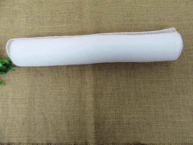 4Roll X 10Yds White Gift Wrap Nylon Mesh Fabric Flower Wrapping - Click Image to Close