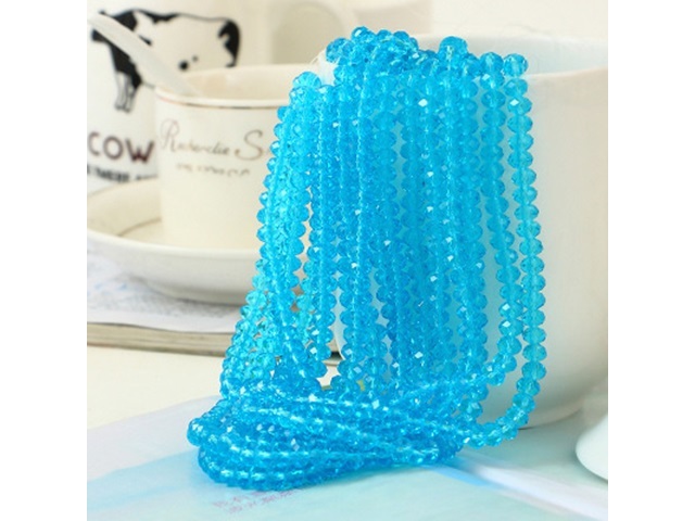 10Strand x 68Pcs Skyblue Faceted crystal Beads 8mm - Click Image to Close