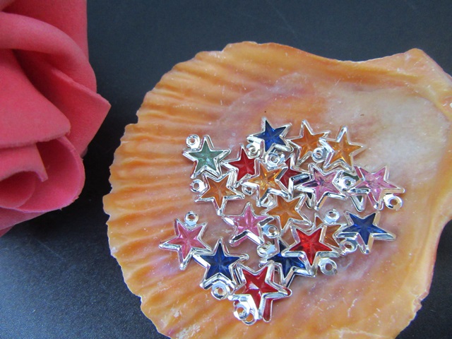 12Pkts x 50Pcs Star Charms Beads Pendants Retail Package - Click Image to Close