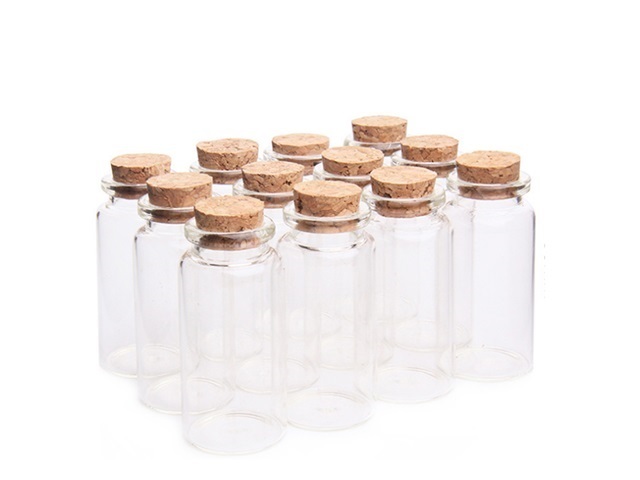 3Pkts x 4Pcs (12Pcs) Empty Glass Storage/Display Bottle/Jar - Click Image to Close