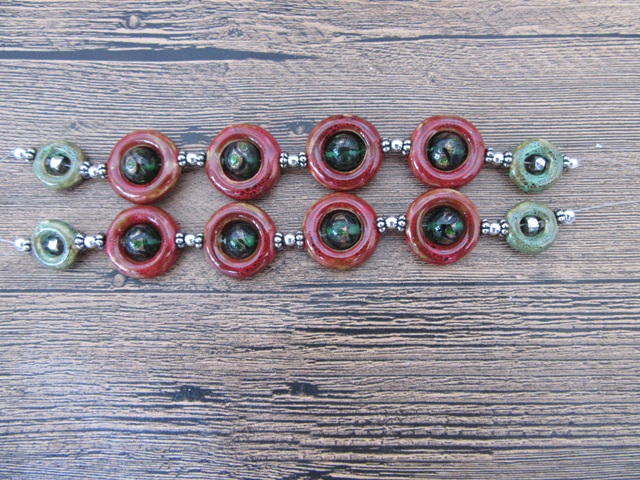 12String Ceramic Glass Beads Unfinished Bracelet Jewelry 12String Ceramic Glass Beads Unfinished Bracelet Jewelry