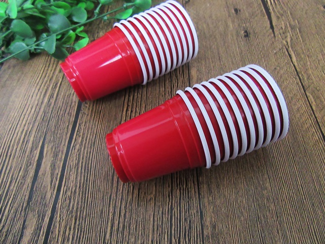 4Packs X 72Pcs Red Plastic Shot Glass Cup 50mm High - Click Image to Close