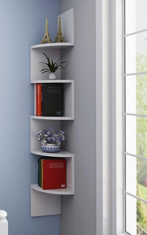 1Set 5-Layer Corner Wall Shelf Display Shelves Storage Rack - Click Image to Close