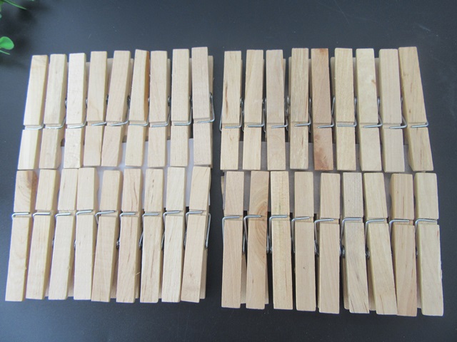 12Packs X 36Pcs Mini Wooden Pegs 74mm Natural Craft Pin - Click Image to Close