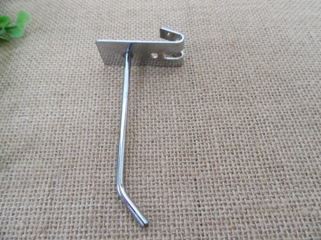 50 Metal Slatwall Grid Peg Hooks 10cm Size dis-w117 - Click Image to Close