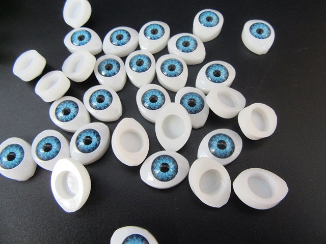 50Prs Blue Stuffed Toy Animal Crafts Doll Eyes Puppet Parts 10mm - Click Image to Close