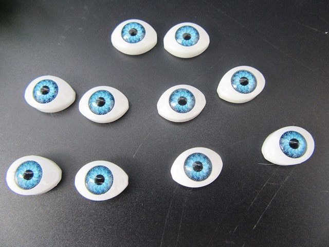50Prs Blue Stuffed Toy Animal Crafts Doll Eyes Puppet Parts 12mm - Click Image to Close