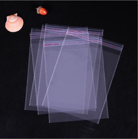 500 Clear Self-Adhesive Seal Plastic Bags 49x42cm - Click Image to Close