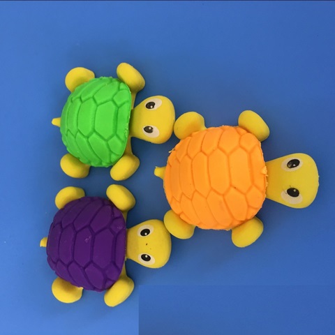 27Pcs Novelty Cartoon Tortoise Shape Erasers Mixed Color - Click Image to Close